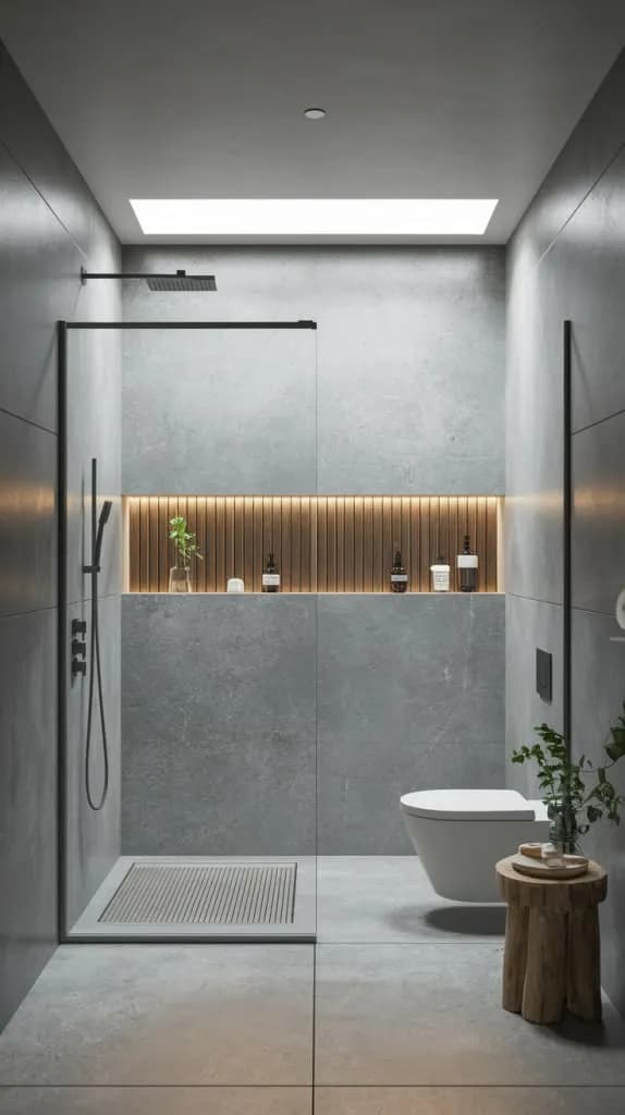 Nordic Fluted Stone Powder Room