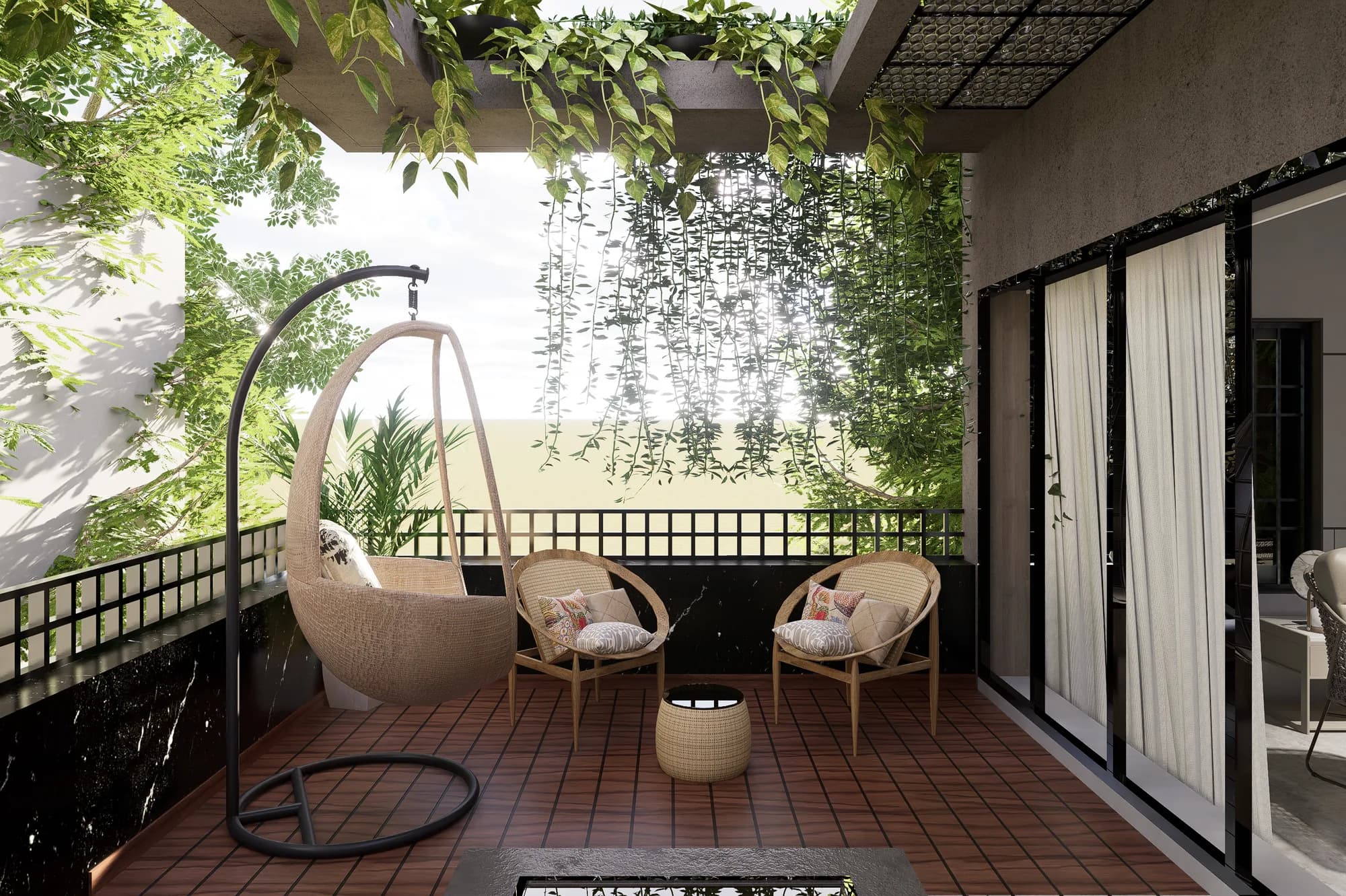 Kyōto Bamboo Canopy Balcony