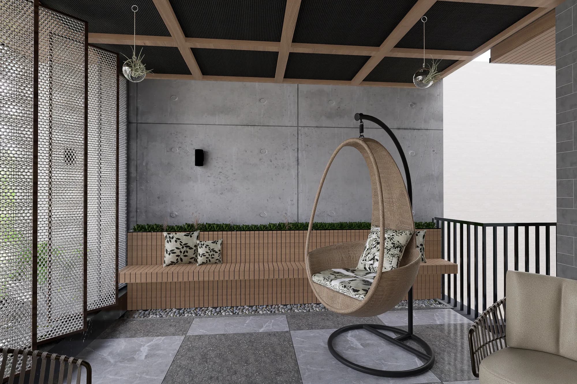 Ibiza Wooden Slatted Pergola Balcony