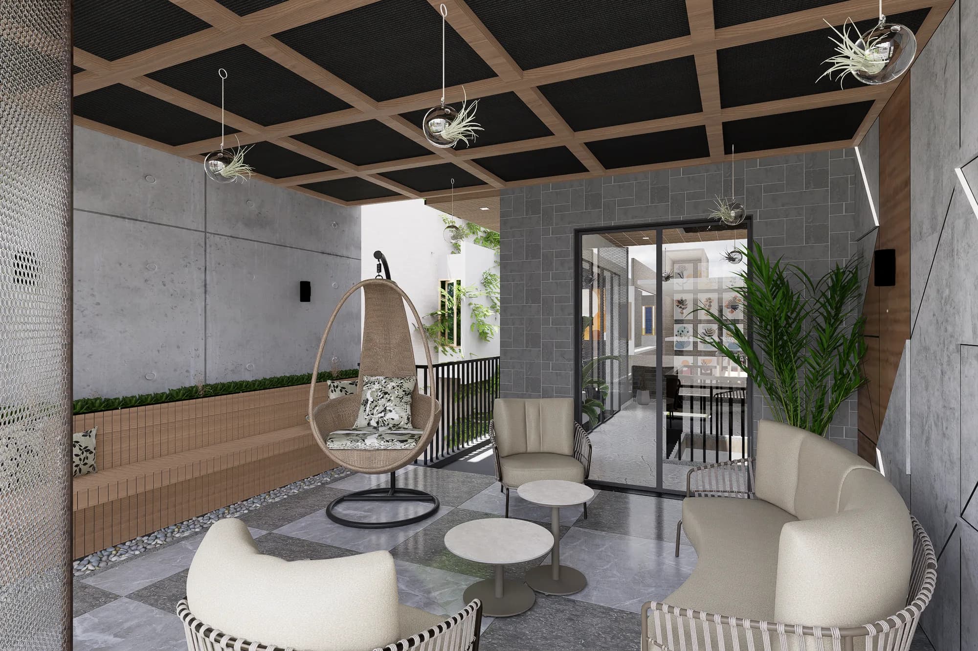 Lugano Minimalist Balcony Terrace
