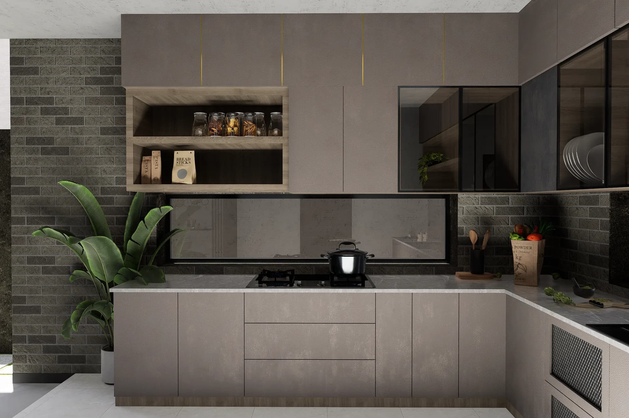 Elysian High-Gloss Modular Kitchen